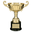 Gold 2 9 3/4" Completed Metal Cup Trophy on Plastic Base