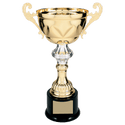 Gold 13" Completed Metal Cup Trophy on Plastic Base
