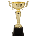 Gold 2 11 1/2" Completed Metal Cup Trophy on Plastic Base