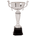 Silver 3 14 1/2" Completed Metal Cup Trophy on Plastic Base