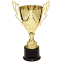 Gold 2 12" Completed Metal Cup Trophy on Plastic Base