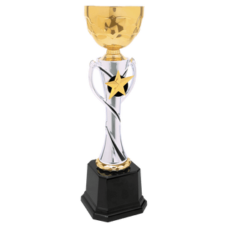 12 1/4" Silver/Gold Completed Metal Cup Trophy
