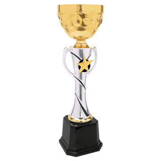 14" Silver/Gold Completed Metal Cup Trophy