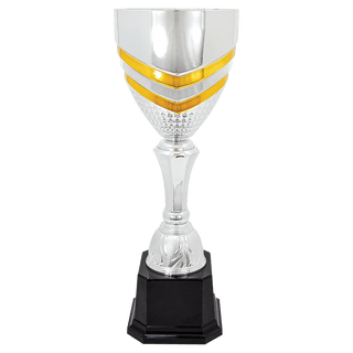 17" Completed Metal Cup Trophy on Plastic Base