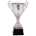 Silver 14" Completed Metal Cup Trophy on Plastic Base