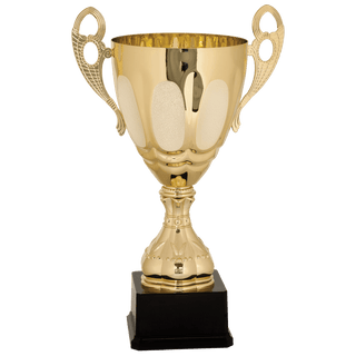 Gold 17 1/2" Completed Metal Cup Trophy on Plastic Base