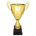 Gold 13" Completed Metal Cup on Plastic Base