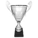 Silver 15" Completed Metal Cup on Plastic Base