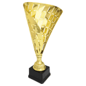 Gold 19 1/2" Metal Flag Cup on Plastic Base