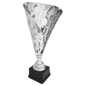 Silver 19 1/2" Metal Flag Cup on Plastic Base