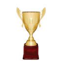Gold Completed Metal Cup Trophy on Rosewood Royal 24 3/4" Piano Finish Base