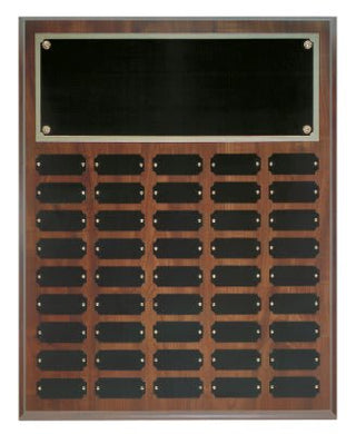 16" x 20" Cherry Finish Completed Perpetual Plaque with 45 Plates