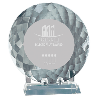 8 1/2" Crystal Plate with Base
