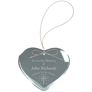 2 1/2" Crystal Heart Ornament