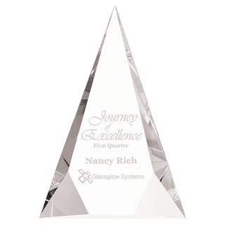 7" x 10" Crystal Facet Triangle