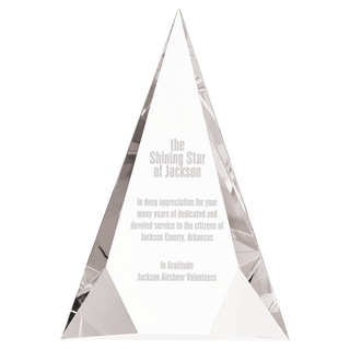 6" x 8" Crystal Facet Triangle