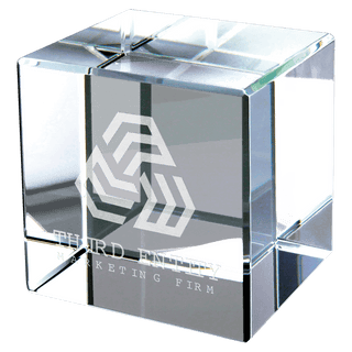2 2 1/2" x 2 1/2" Crystal Cube