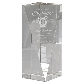 7" Crystal Triangle Front Pillar