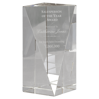 6" Crystal Triangle Front Pillar
