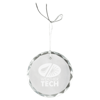 3" Crystal Round Faceted Ornament