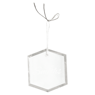 3" Crystal Hexagon Ornament