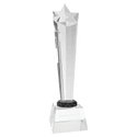 Clear 11 3/4" Crystal Rising Star with Base