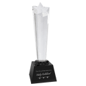 Black 10" Crystal Rising Star with Base