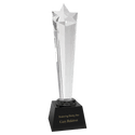Black 11 3/4" Crystal Rising Star with Base