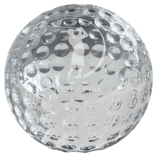 2 3/8" Crystal Golf Ball Paperweight