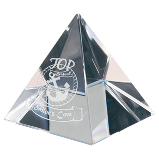 2 3/8" x 2 3/8" x 2 3/8" Crystal Pyramid
