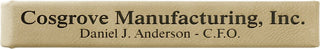 Light Brown 6 1/2" x 1" Laserable Leatherette Single Pen Case