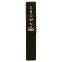Black/Gold 6 1/2" x 1" Laserable Leatherette Single Pen Case