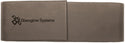 Gray 6 1/2" x 2" Laserable Leatherette Double Pen Case