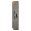Gray 6 1/4" Laserable Leatherette Pen Sleeve