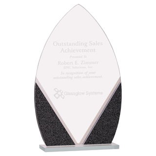 7 1/4" Oval Designer Glass Award