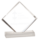 Clear 4" x 4" Diamond Jewel Beveled Acrylic Blank