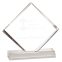 Clear 4 1/2" x 4 1/2" Diamond Jewel Beveled Acrylic Blank