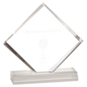 Clear 5" x 5" Diamond Jewel Beveled Acrylic Blank