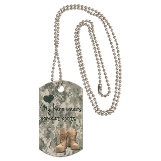 2-Sided Gloss Aluinum Dog Tag with Chain