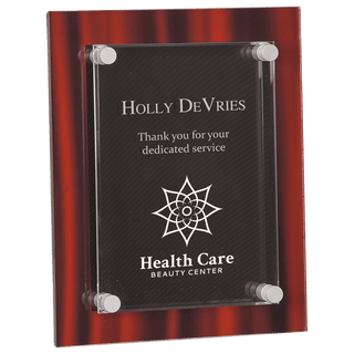 Red 8" x 10" Velvet Stand-Off Acrylic Plaque