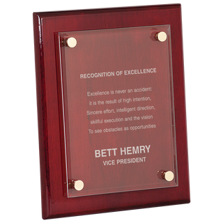 8" x 10" Rosewood Piano Finish Floating Acrylic Plaque