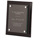 Black 8" x 10" Piano Finish Floating Glass Plaque