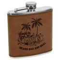 Dark Brown Stainless Steel 6 oz. Flask
