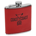 Red Stainless Steel 6 oz. Flask