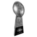 Antique Silver 10 1/4" Football Resin