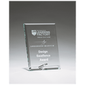 Clear Glass Award with Silver 5" x 7" Plated Easel Post