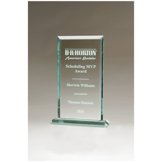 6 5/8" x 10" Apex Series Jade Glass Award