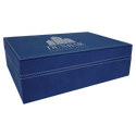 Blue/Silver 12 1/4" x 8 1/4" Laserable Leatherette Premium Gift Box