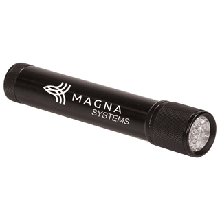 Black 7 3/4" 7-LED Laserable Flashlight