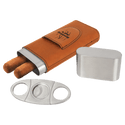 Rawhide Laserable Leatherette Cigar Case with Cutter